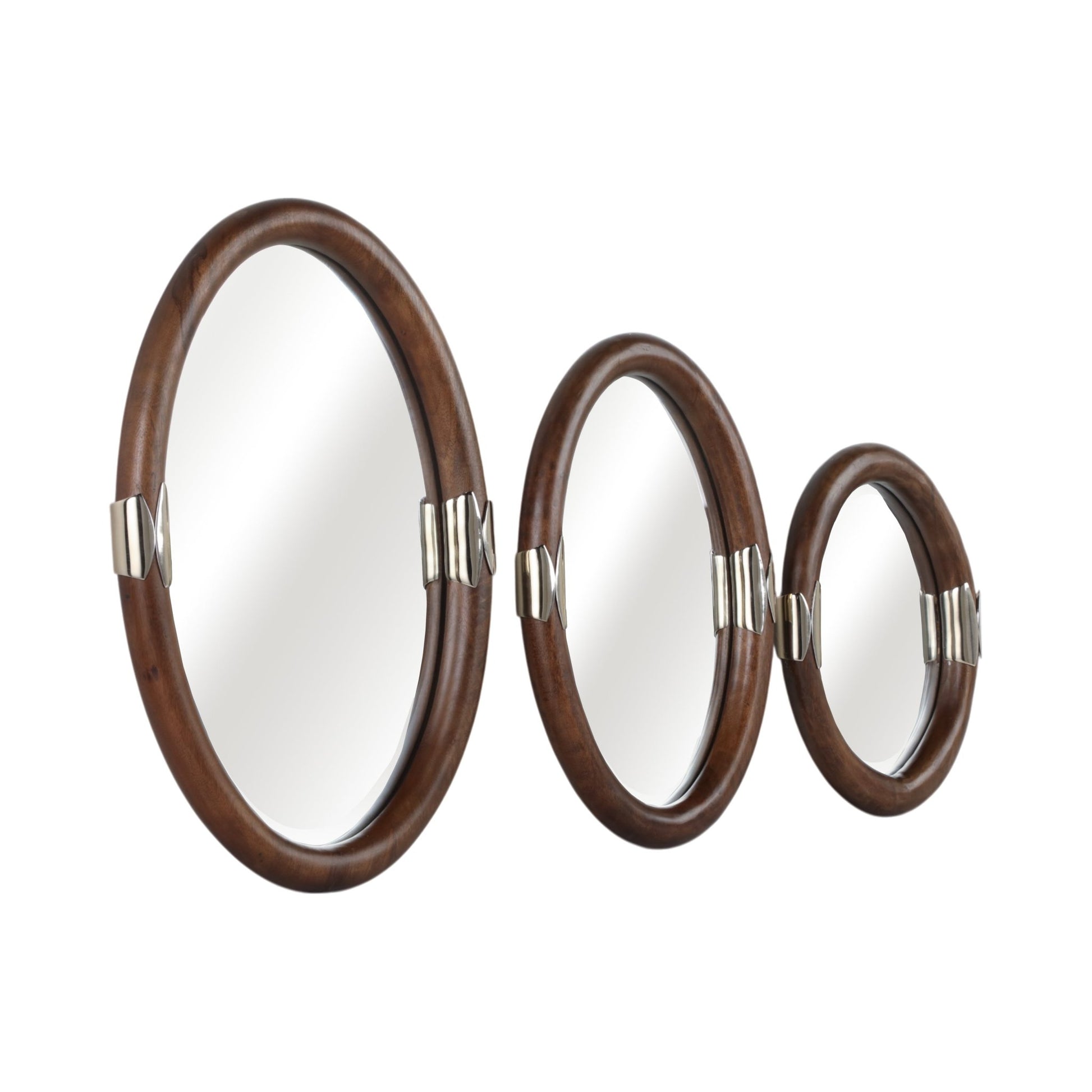 S/3 22/18/14" Sheffield Wall Mirror With Wood Fram Wall Art| Sagebrook Home