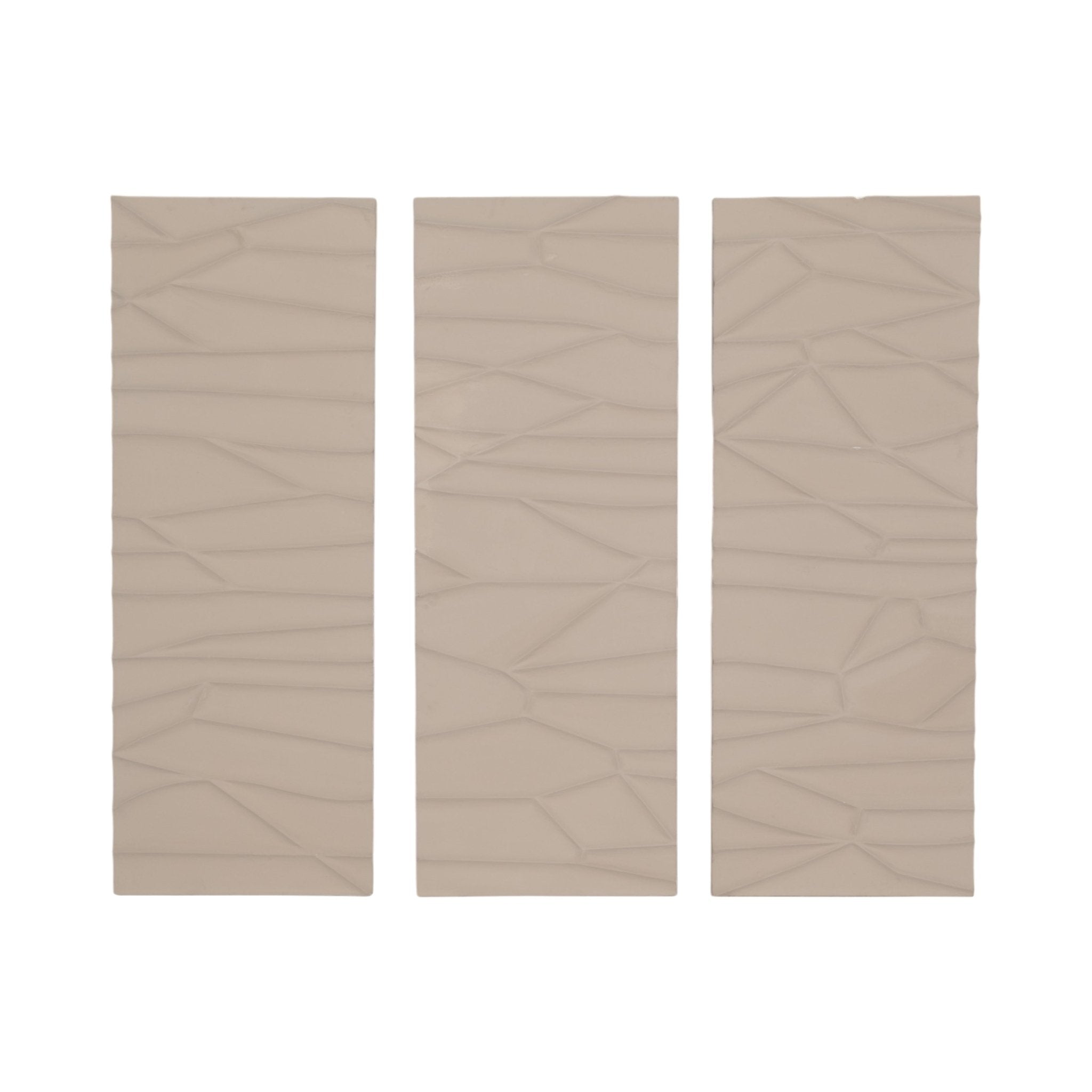 S/3 24X63 CHINATI DIMENSIONAL PLASTER ART Wall Art| Sagebrook Home