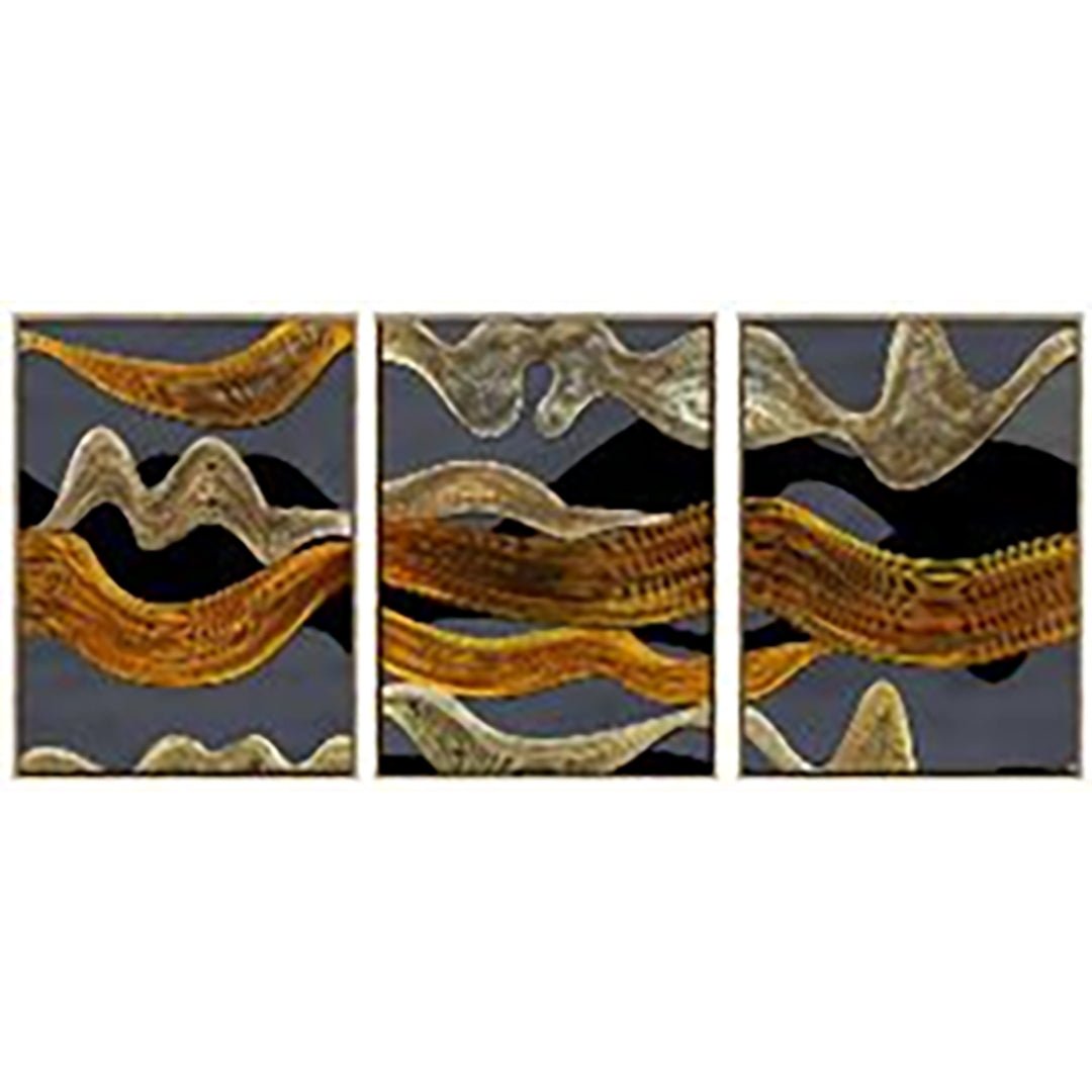 S/3 25X32 ABSTRACT ON CANVAS, BROWN/GRAY Wall Art| Sagebrook Home