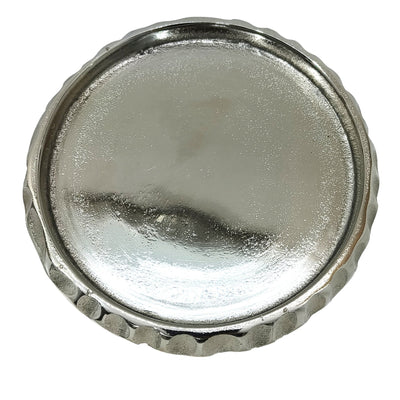 S/3 26/32/40" Crestin Silver Tall Candleholders Kd - Al Rugaib Furniture