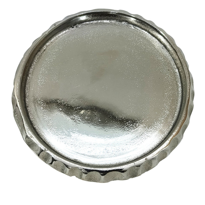 S/3 26/32/40" Crestin Silver Tall Candleholders Kd - Al Rugaib Furniture