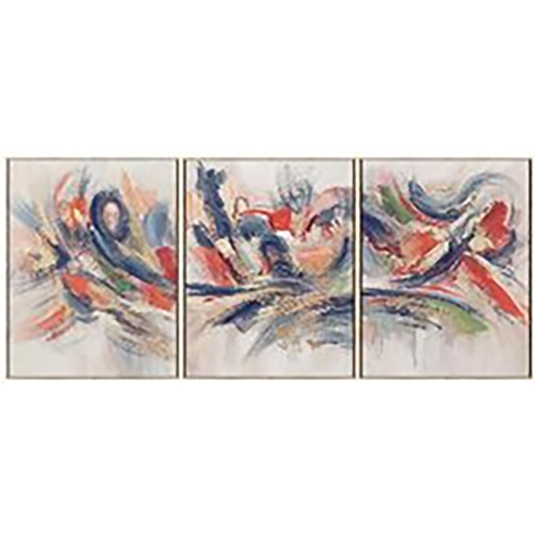 S/3 27X32 ABSTRACT ON CANVAS, MULTI Wall Art| Sagebrook Home
