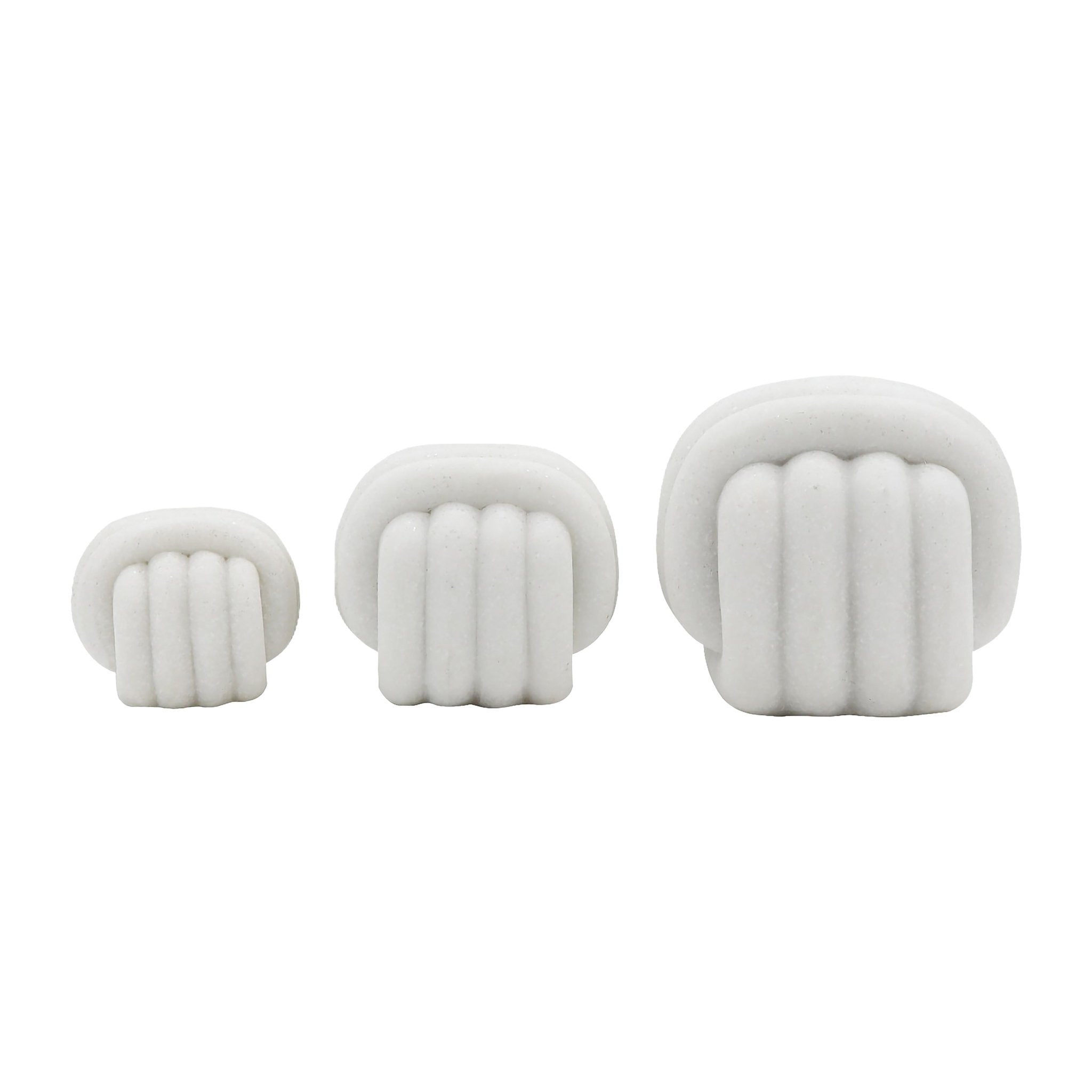 S/3 3/4/5" HUZZZAH DECOR KNOT OBJECT, WHITE Table Decors| Sagebrook Home