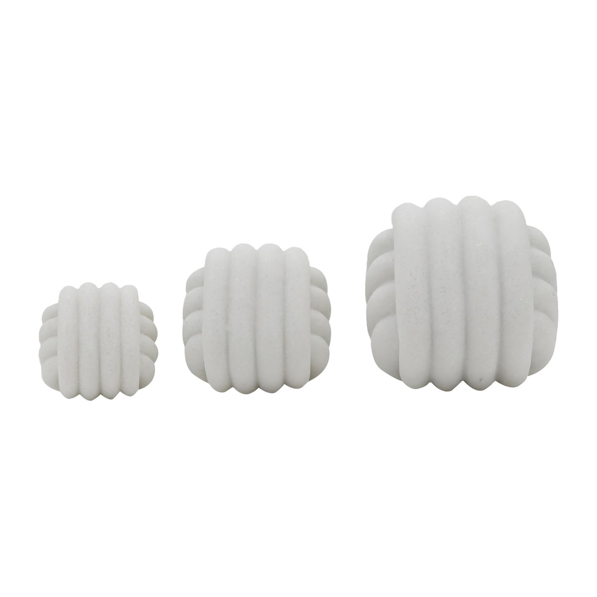 S/3 3/4/5" HUZZZAH DECOR KNOT OBJECT, WHITE Table Decors| Sagebrook Home