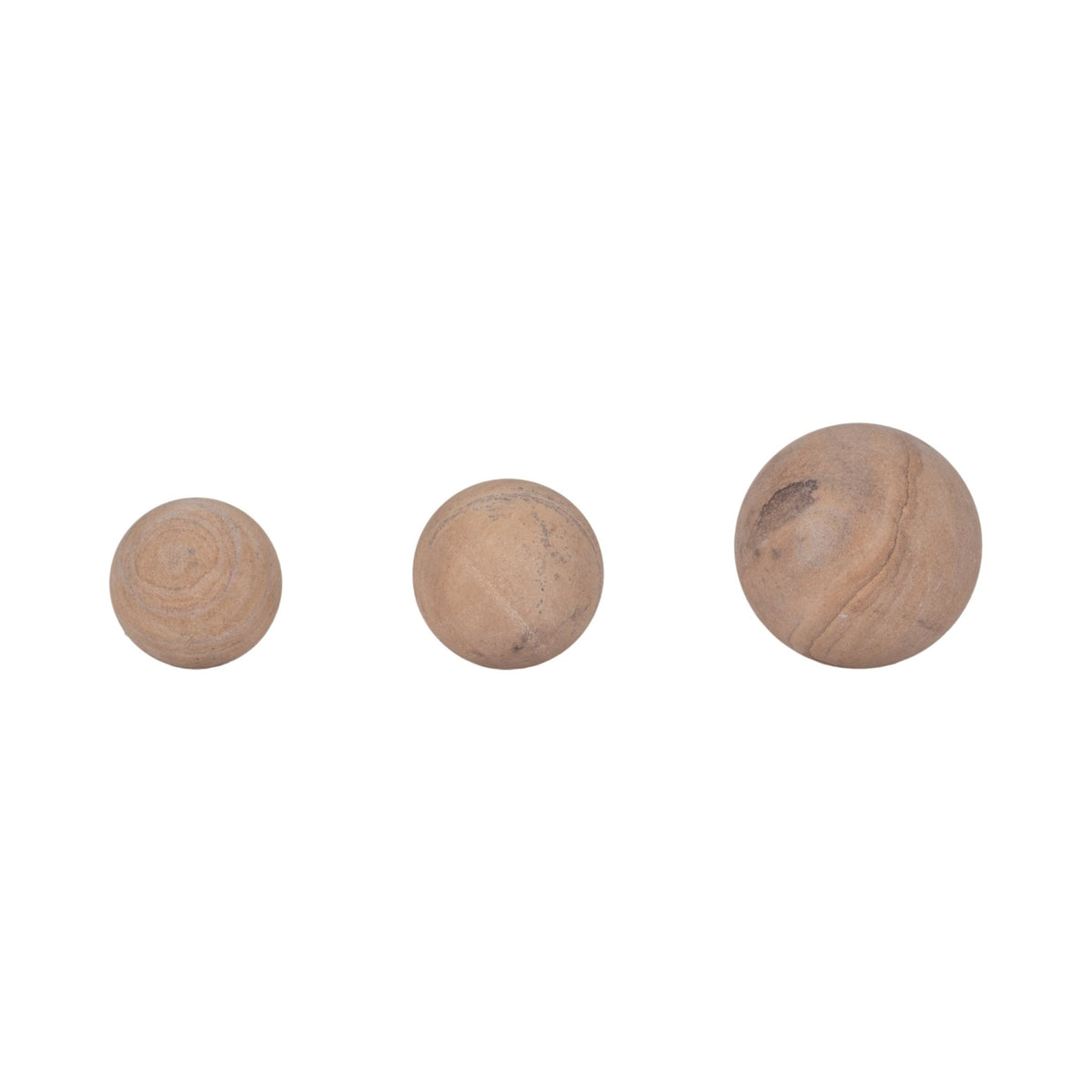 S/3 3/5" MAVERICK SANDSTONE SPHERES, NATURAL Table Decors| Sagebrook Home