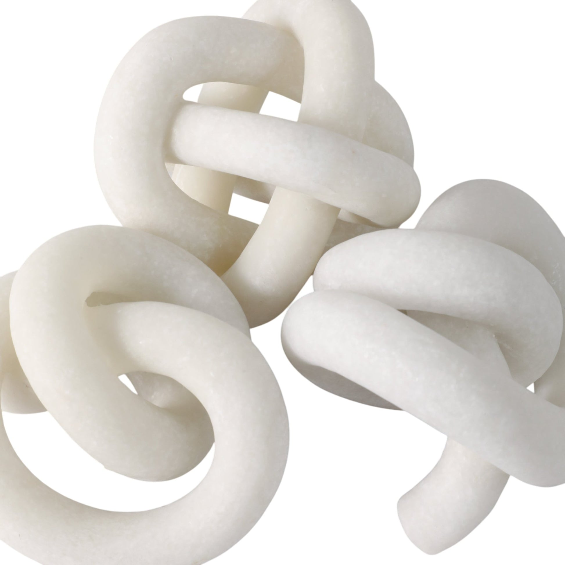 S/3 4/5/5" DAYTON QUARTZ RESIN KNOTS, WHITE Table Decors| Sagebrook Home