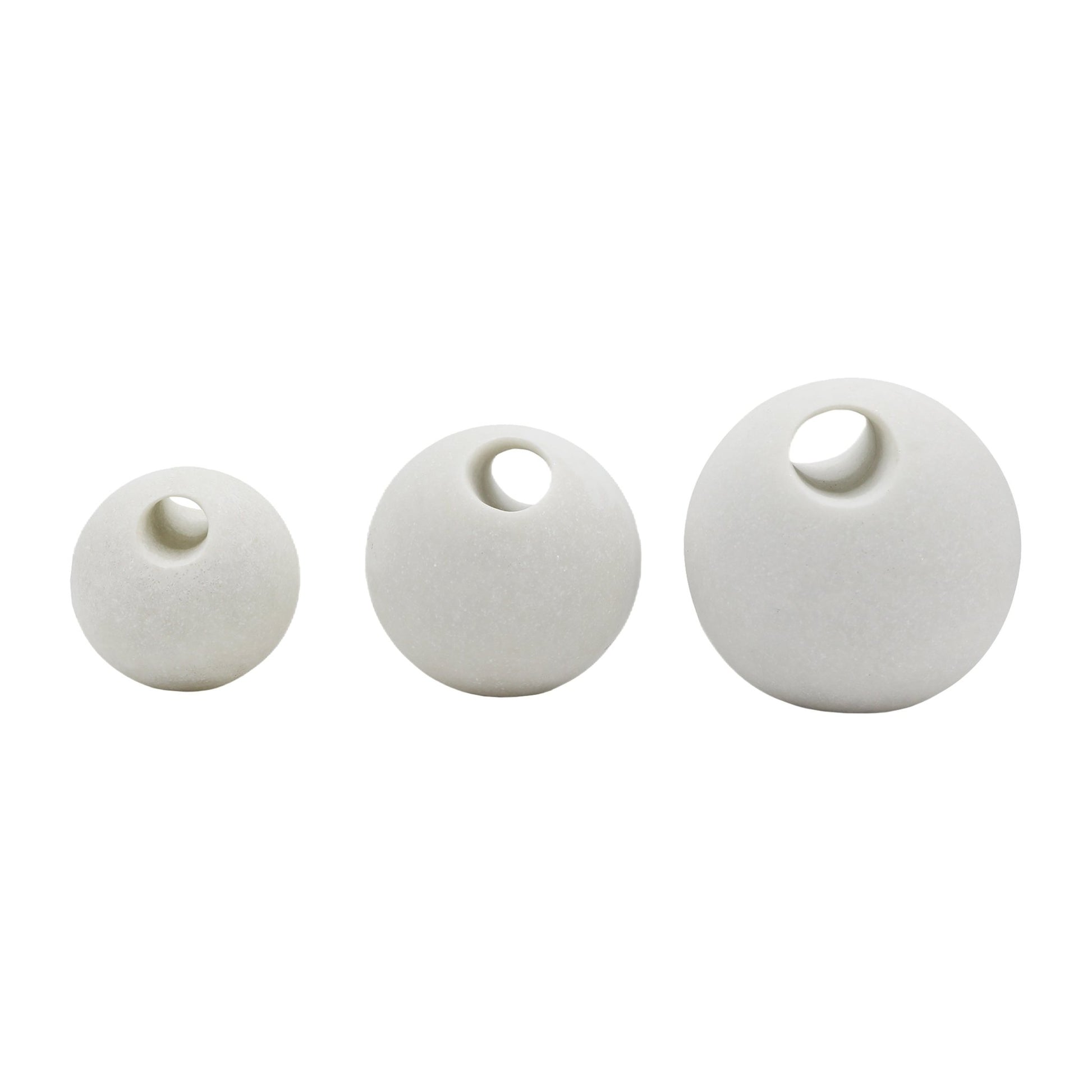 S/3 4/5/6" CONVIVIAL ABSTRACT SPHERE DECO BALLS, Table Decors| Sagebrook Home