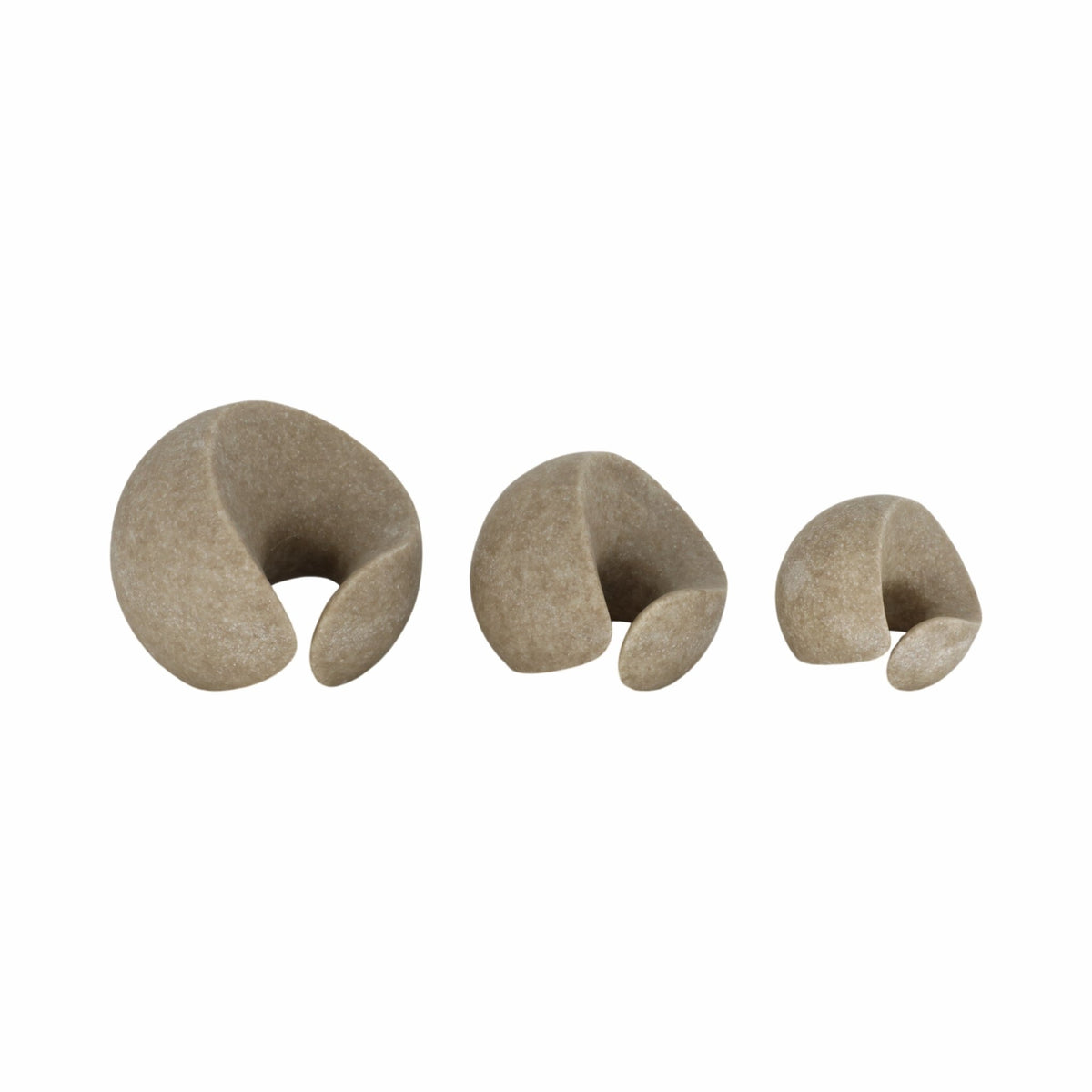 S/3 4/5/6" Flowood Brown Quartz Resin Spheres Table Decors| Sagebrook Home