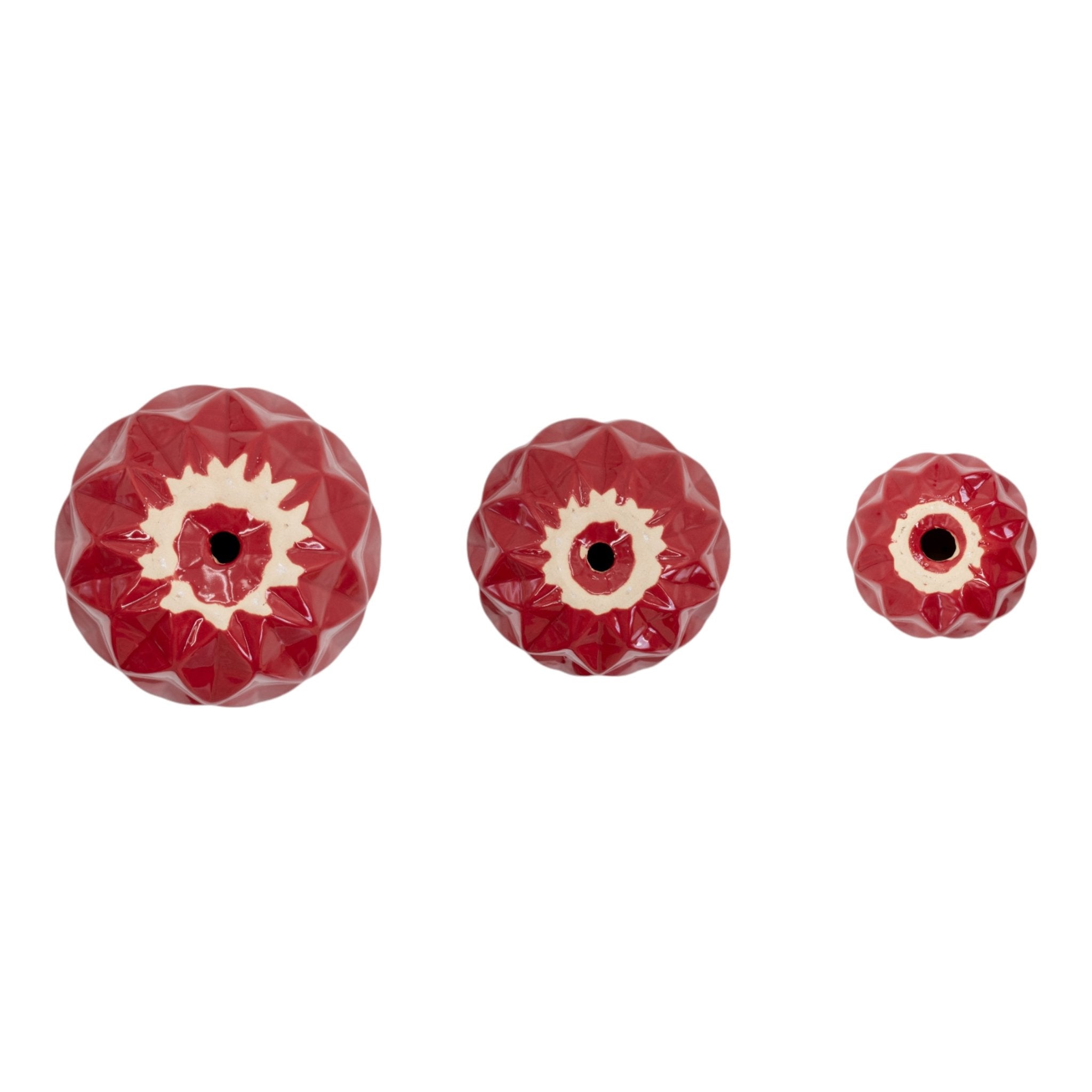 S/3 4/5/6" Varena Red Deco Balls Table Decors| Sagebrook Home
