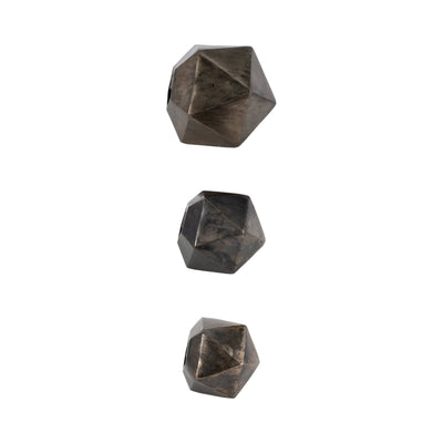 S/3 5/6/9" Akiko Geometric Wall Bubbles, Bronze - Al Rugaib Furniture