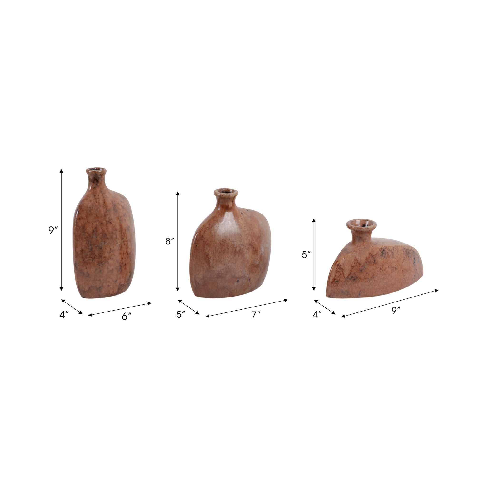 S/3 5/8/9" Tigard/Hermiston Ceramic Vases Vases and Jars| Sagebrook Home