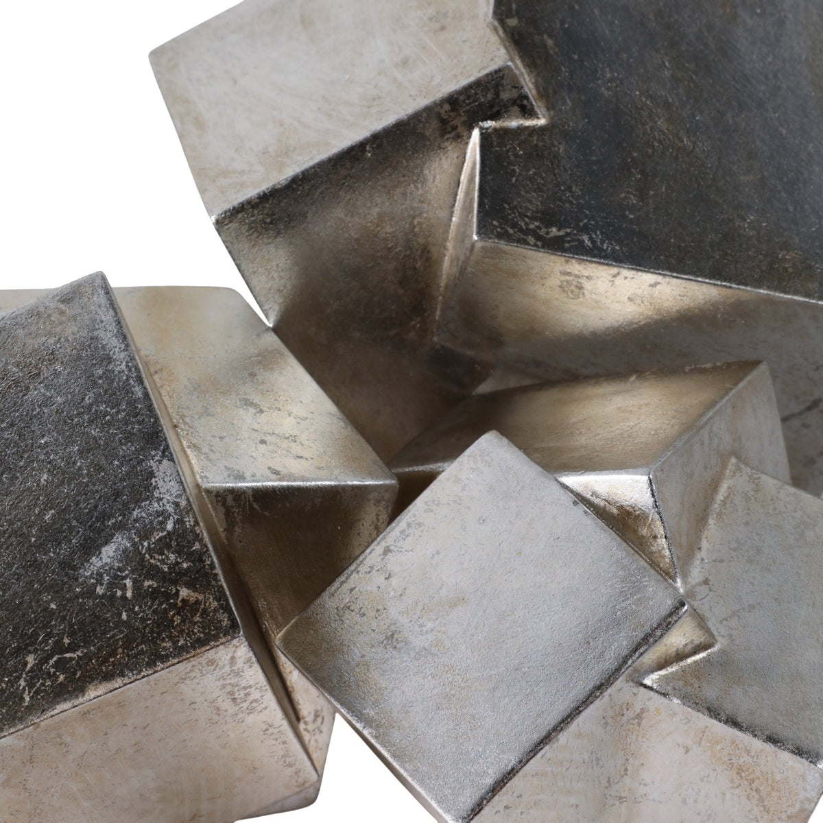 S/3 6/7/8" HULETT SILVER CUBES Table Decors| Sagebrook Home