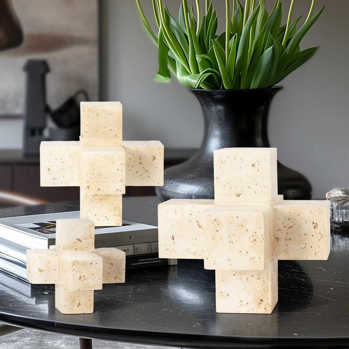 S/3 6/8/10" KOYO JACK OBJECTS, NATURAL Table Decors| Sagebrook Home