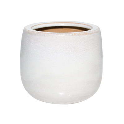 S/3 6/9/11" Reactive Ombre Planters, Ivory - Al Rugaib Furniture