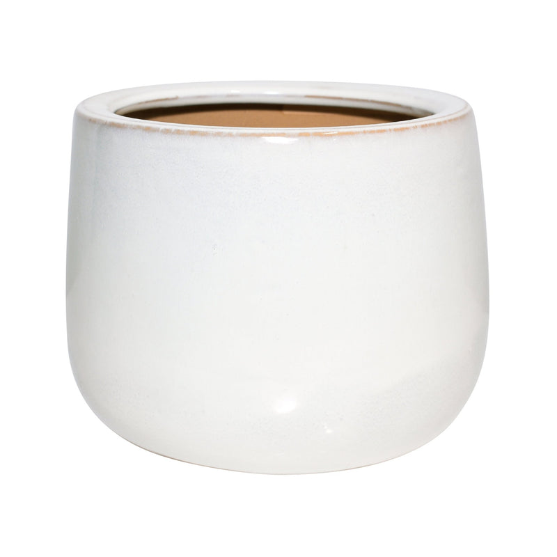 S/3 6/9/11" Reactive Ombre Planters, Ivory - Al Rugaib Furniture