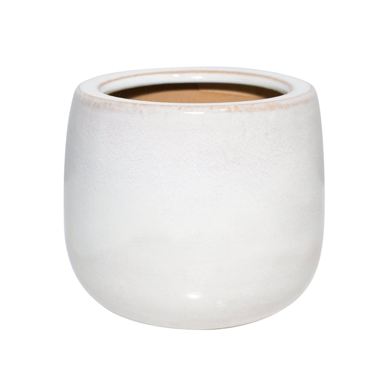 S/3 6/9/11" Reactive Ombre Planters, Ivory - Al Rugaib Furniture