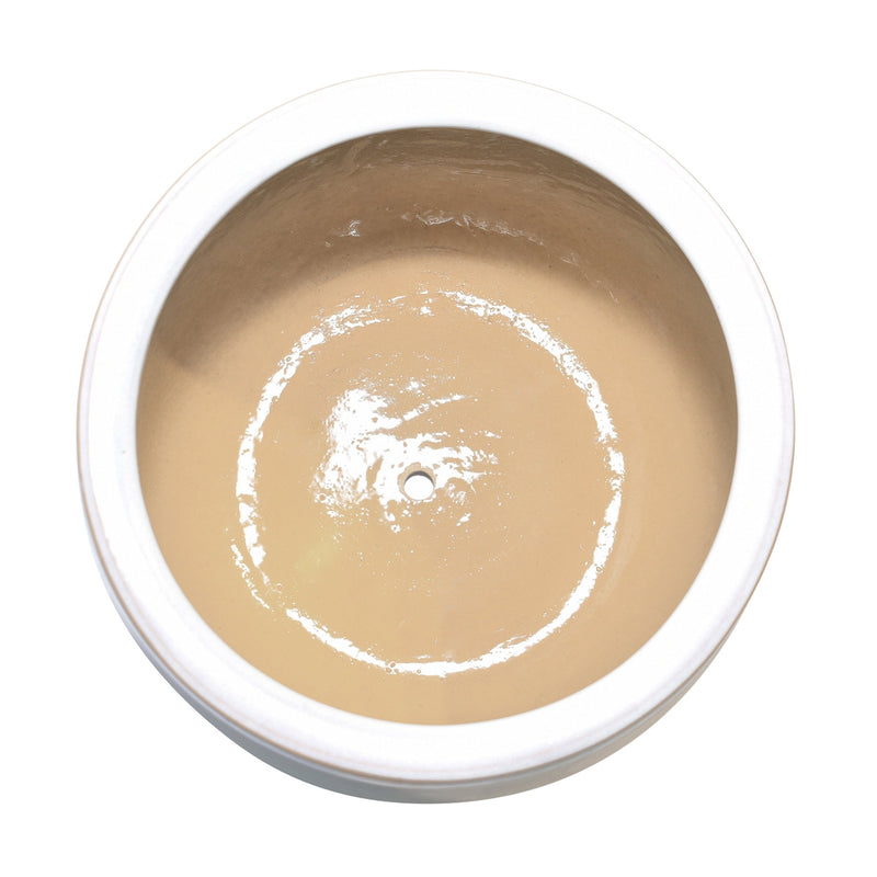 S/3 6/9/11" Reactive Ombre Planters, Ivory - Al Rugaib Furniture