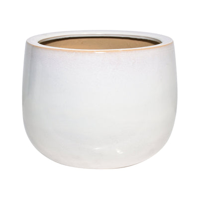 S/3 6/9/11" Reactive Ombre Planters, Ivory - Al Rugaib Furniture