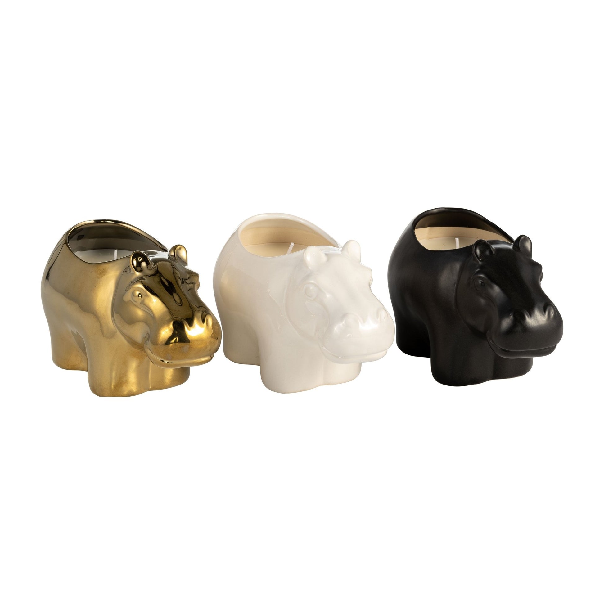 S/3, 7" 9 Oz Orange Goji Berry Hippo Candle, Multi Candles| Sagebrook Home
