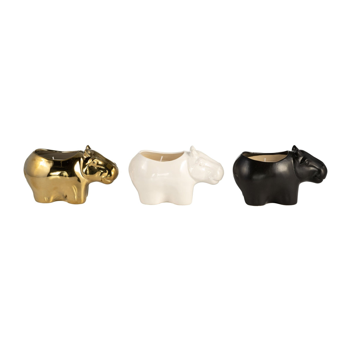 S/3, 7" 9 Oz Orange Goji Berry Hippo Candle, Multi Candles| Sagebrook Home