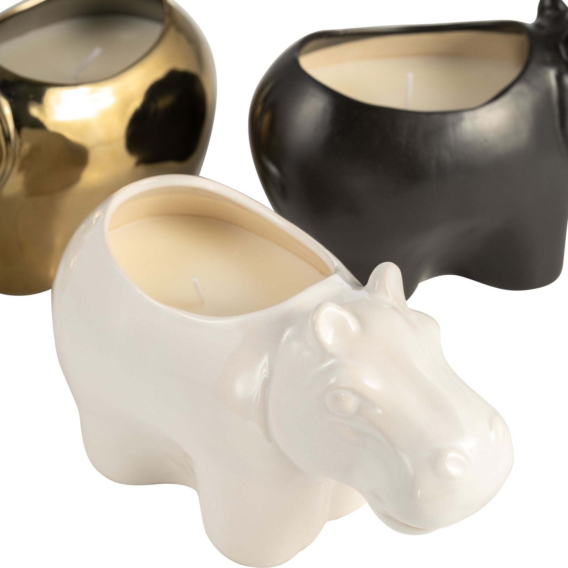 S/3, 7" 9 Oz Orange Goji Berry Hippo Candle, Multi Candles| Sagebrook Home