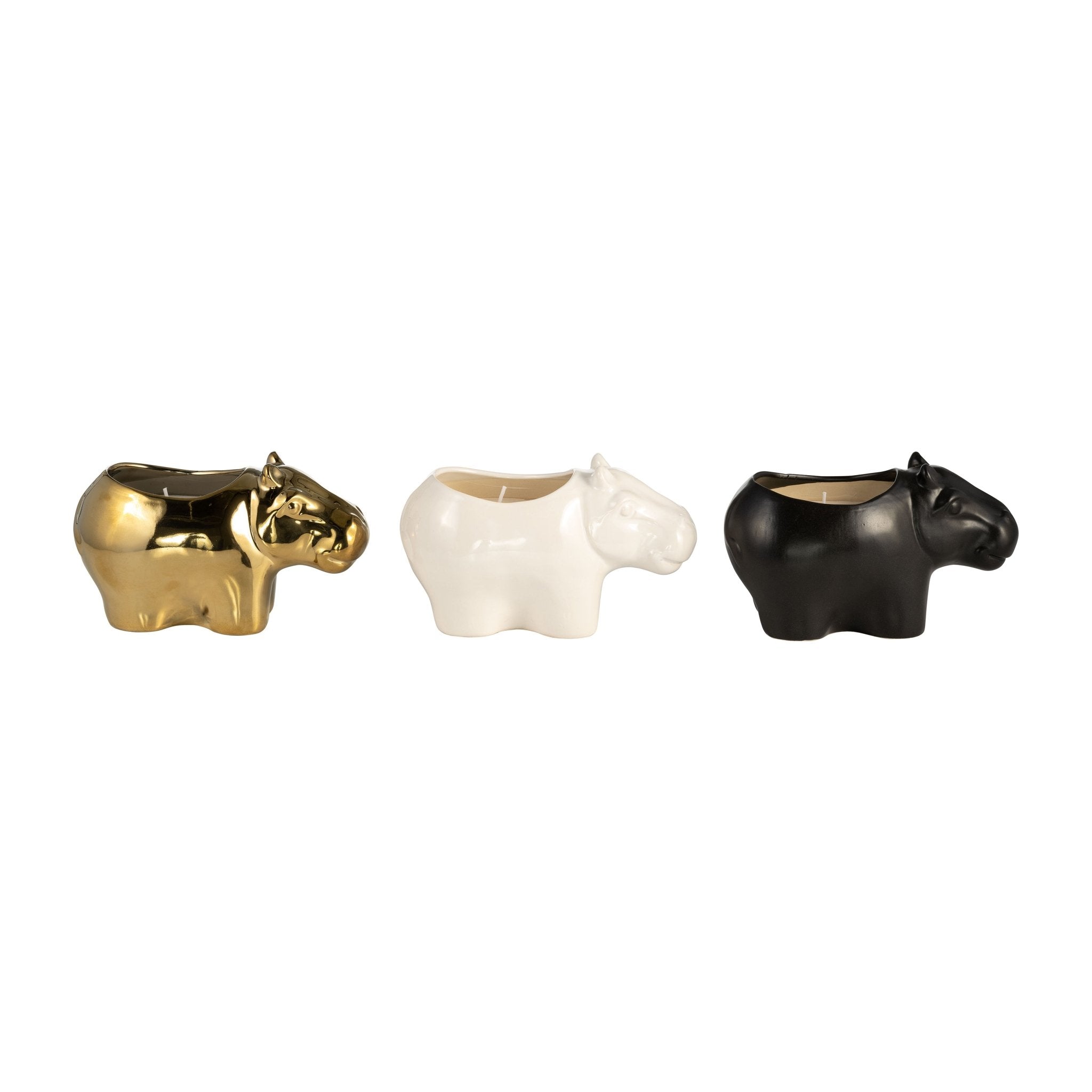 S/3, 7" 9 Oz Orange Goji Berry Hippo Candle, Multi Candles| Sagebrook Home