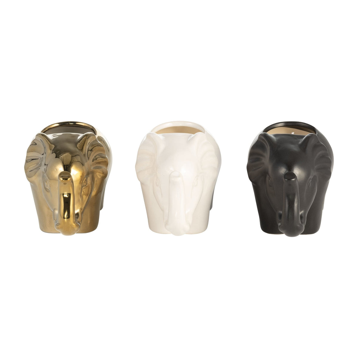 S/3, 7" 9 Oz Plumeria Elephant Candle, Multi Candles| Sagebrook Home