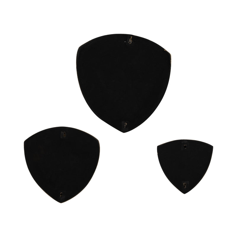 S/3 8/11/14" Dayton Marble Triangle Wall Decor - Al Rugaib Furniture