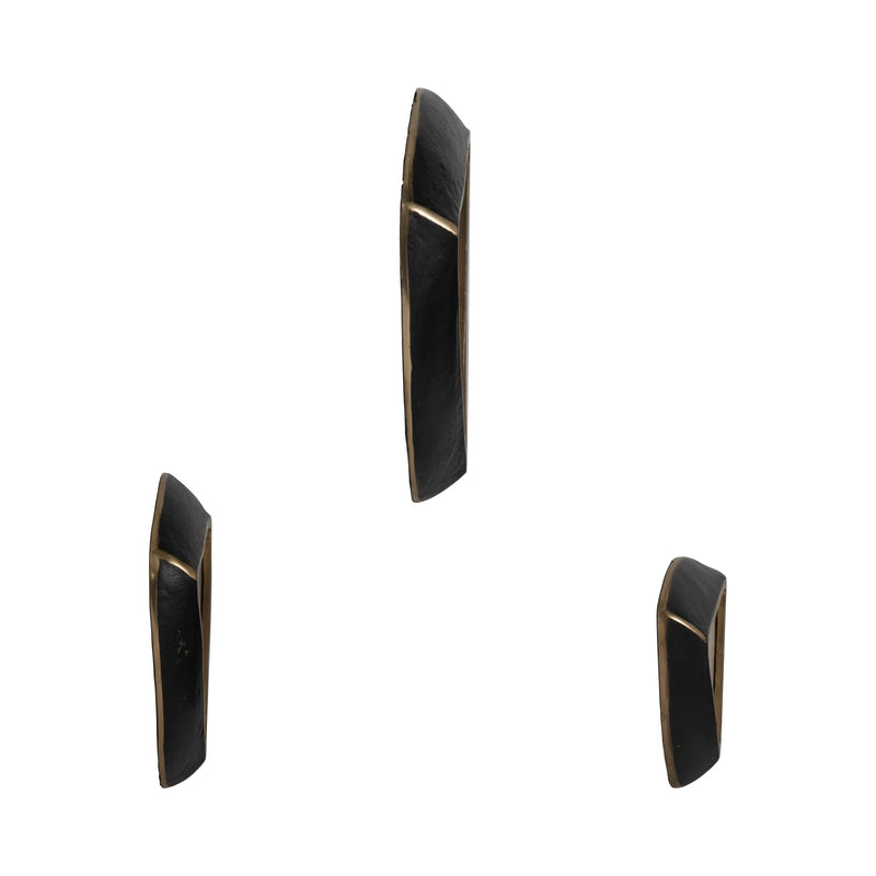 S/3 8/11/14" Dayton Marble Triangle Wall Decor - Al Rugaib Furniture