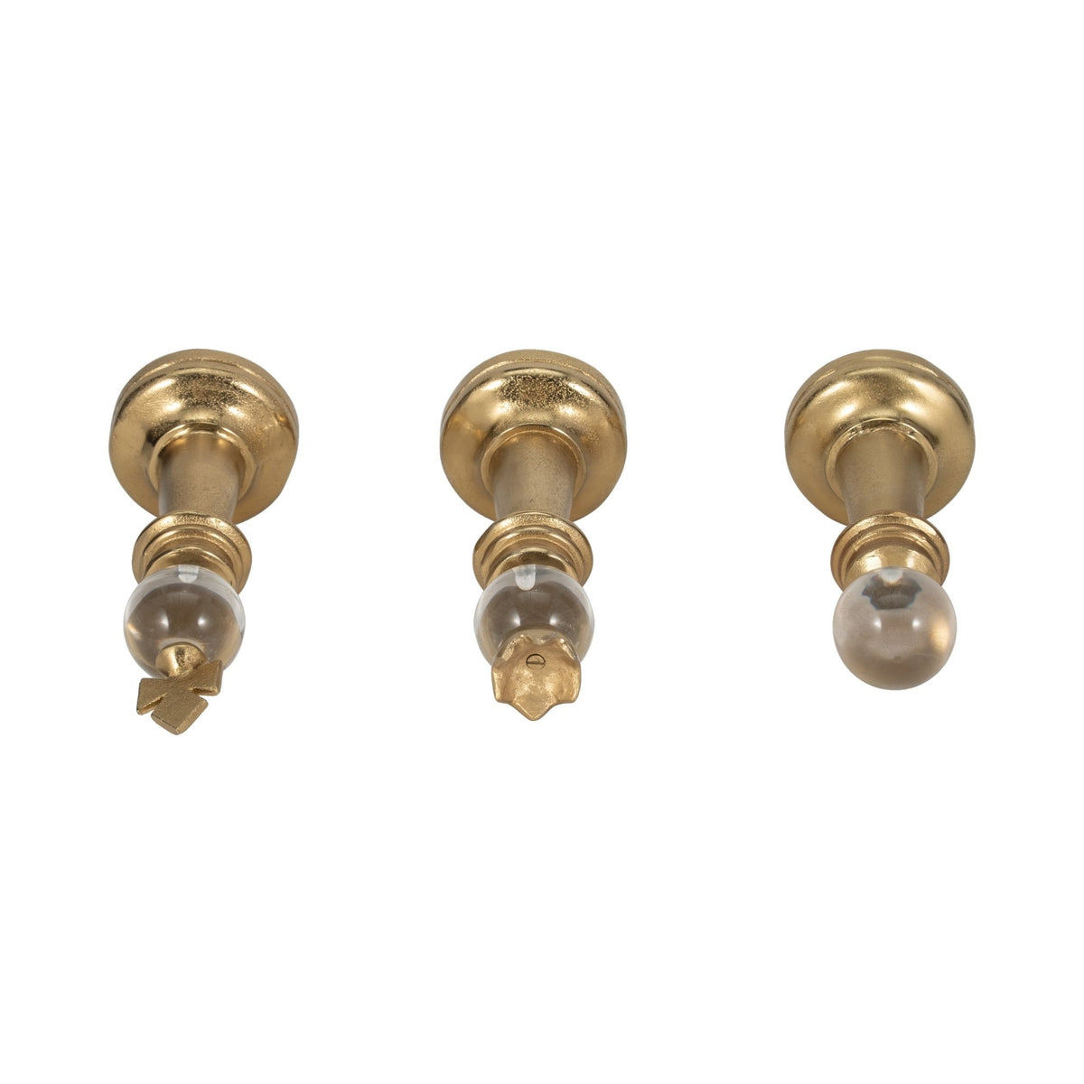 S/3 8/9/10" Turin Gold Chess Pieces Table Decors| Sagebrook Home