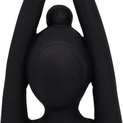 S/3 9" Resin Candle Holder,black - Al Rugaib Furniture