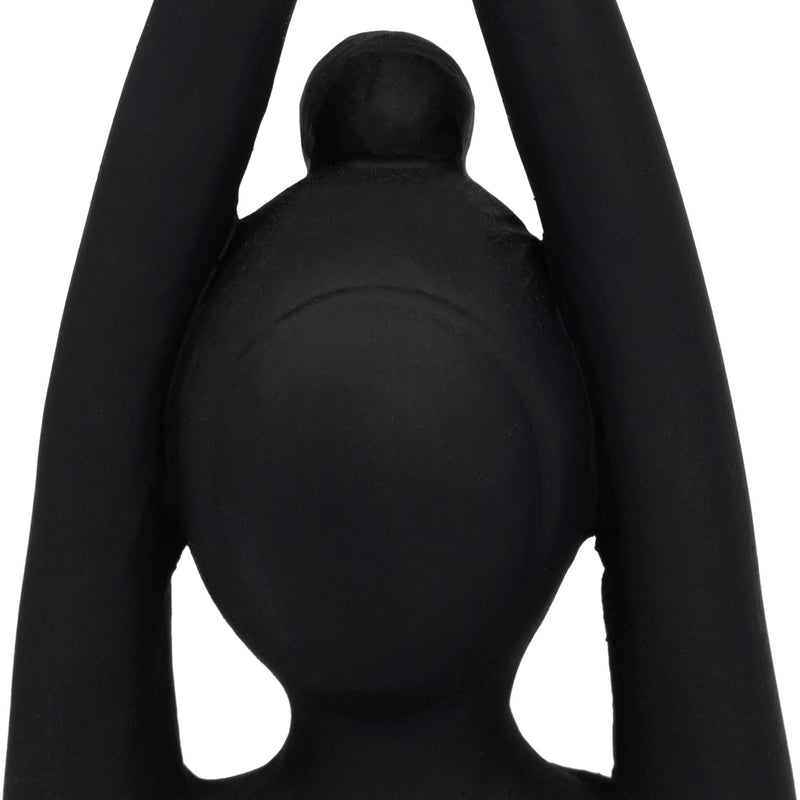 S/3 9" Resin Candle Holder,black - Al Rugaib Furniture