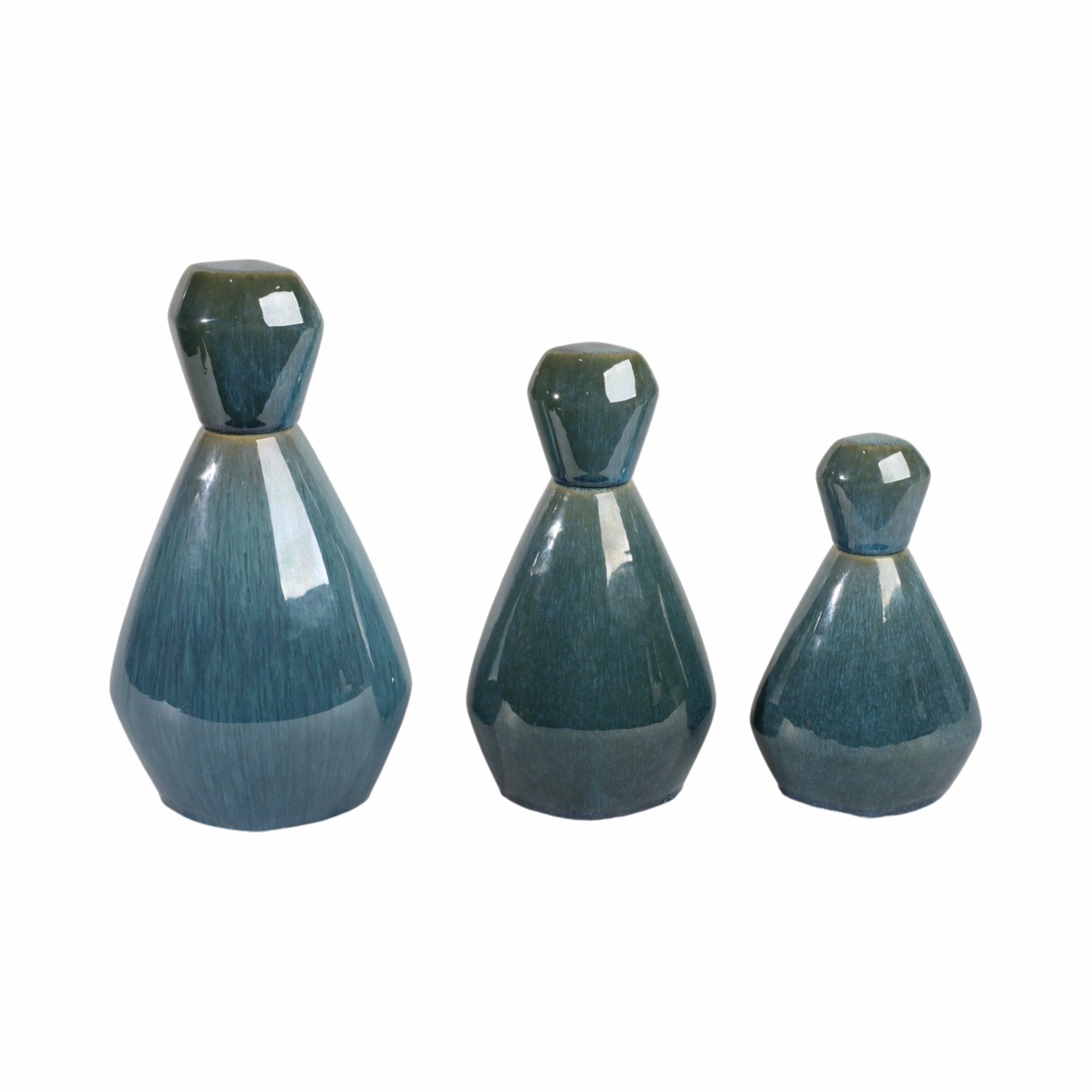 S/3 9/11/13" Tacoma/Corvallis Ceramic Bottles Vases and Jars| Sagebrook Home