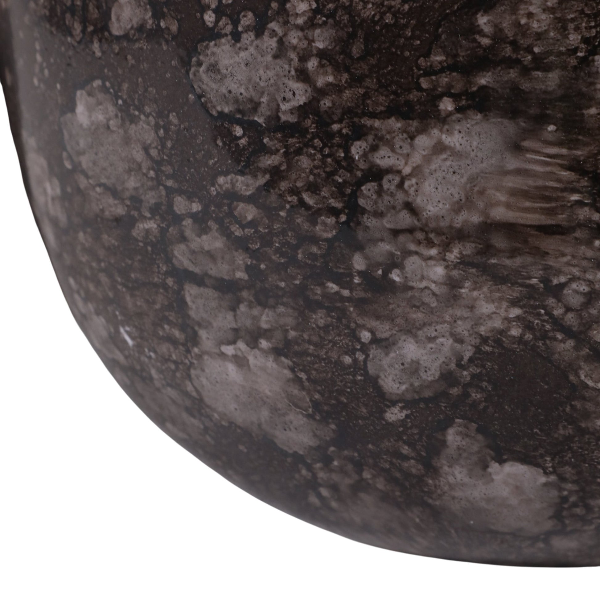 S/3 9/12/14" Marbled Finish Round Metal Planters, Planter| Sagebrook Home