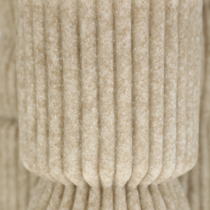 S/3 9/12/15" Flowood Brown Quartz Resin Candlestic - Al Rugaib Furniture