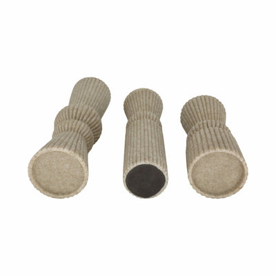 S/3 9/12/15" Flowood Brown Quartz Resin Candlestic - Al Rugaib Furniture