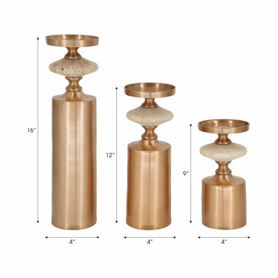 S/3 9/12/16" Leiden Candle holder - Al Rugaib Furniture