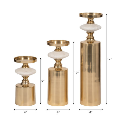 S/3 9/12/16" Leiden Candle holder - Al Rugaib Furniture