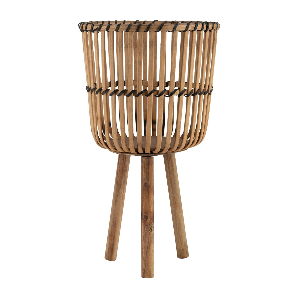 S/3 BAMBOO FOOTED PLANTERS 11/13/15", NATURAL Outdoor Planters| Sagebrook Home