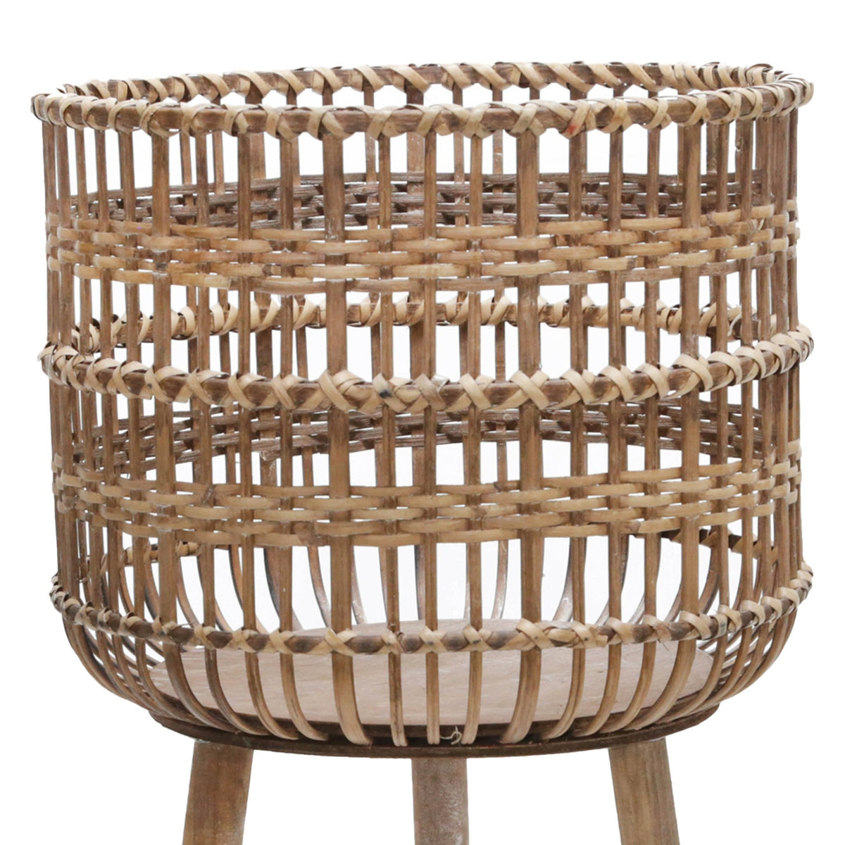 S/3 BAMBOO PLANTERS 11/13/15", BROWN Outdoor Planters| Sagebrook Home