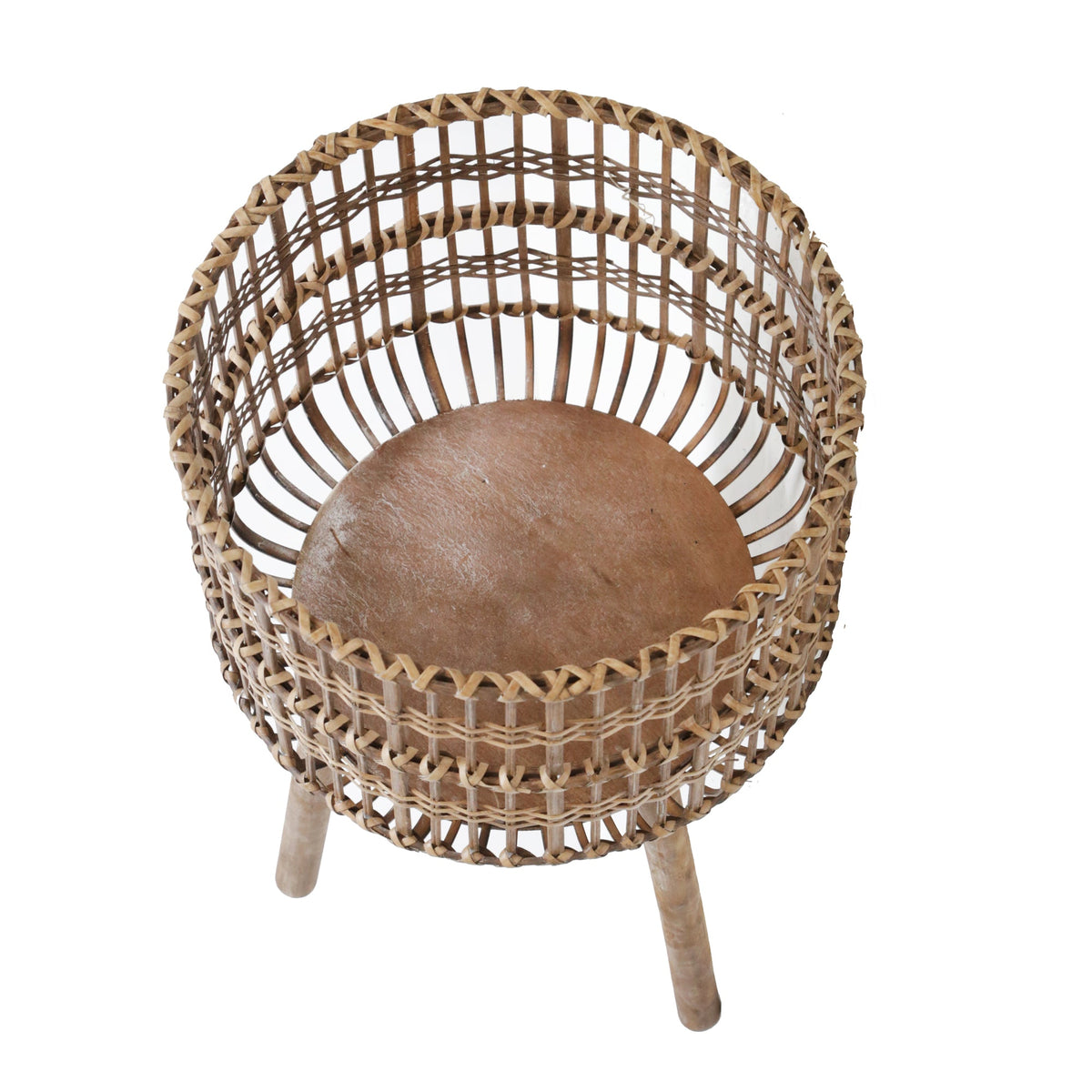 S/3 BAMBOO PLANTERS 11/13/15", BROWN Outdoor Planters| Sagebrook Home
