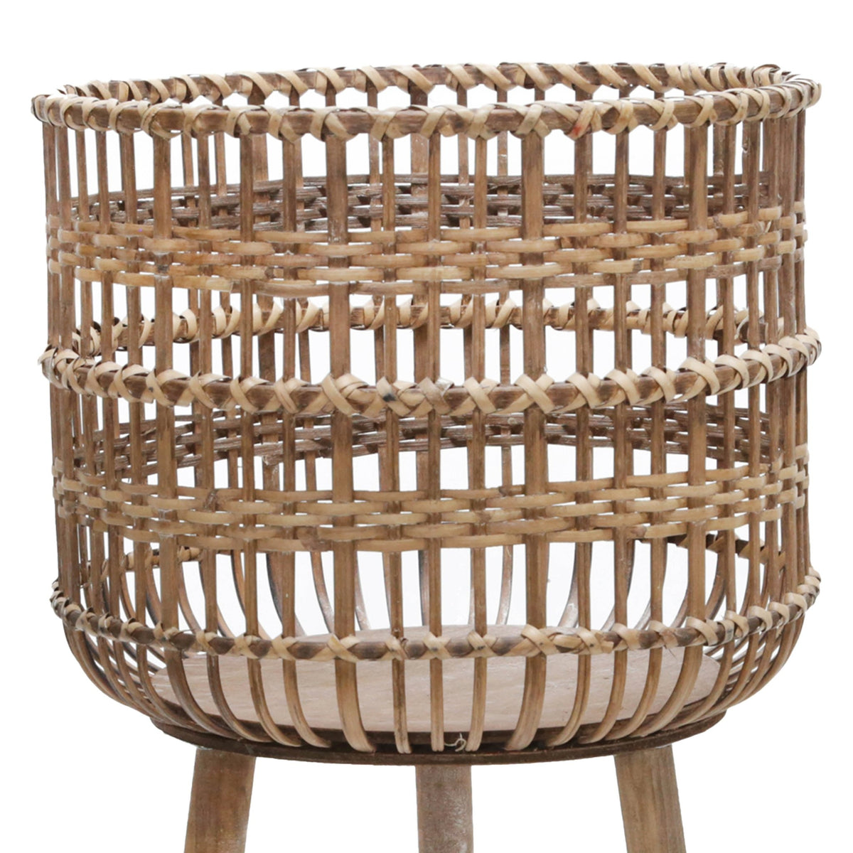 S/3 BAMBOO PLANTERS 11/13/15", BROWN Outdoor Planters| Sagebrook Home