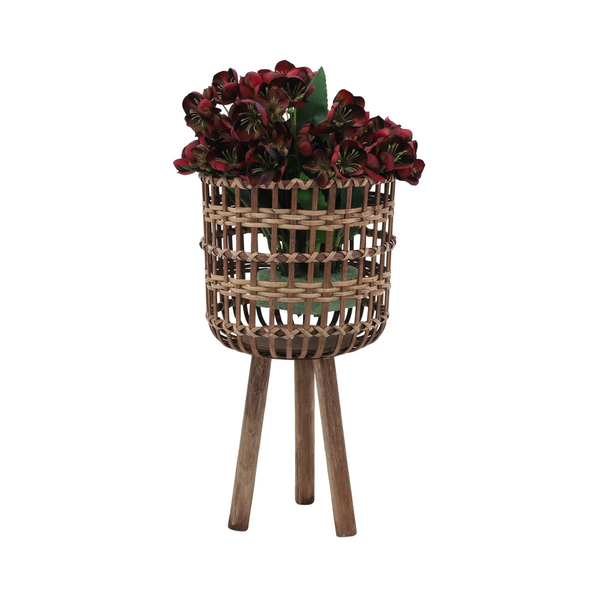S/3 BAMBOO PLANTERS 11/13/15", BROWN Outdoor Planters| Sagebrook Home