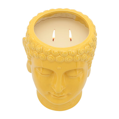 S/3 Buddha Citronella Candle, 8.5" Multi 40oz - Al Rugaib Furniture