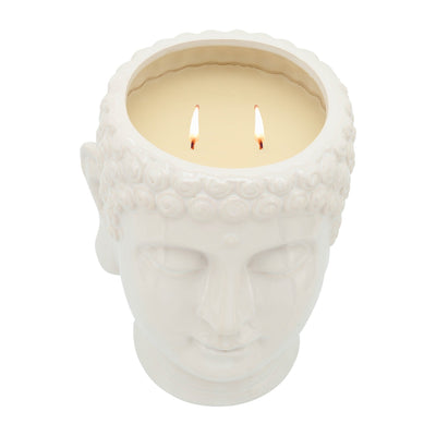 S/3 Buddha Citronella Candle, 8.5" Multi 40oz - Al Rugaib Furniture