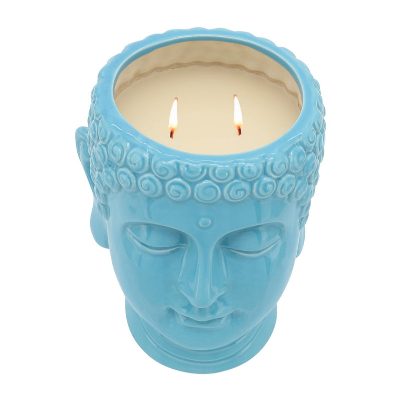S/3 Buddha Citronella Candle, 8.5" Multi 40oz - Al Rugaib Furniture