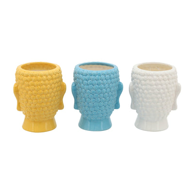 S/3 Buddha Citronella Candle, 8.5" Multi 40oz - Al Rugaib Furniture