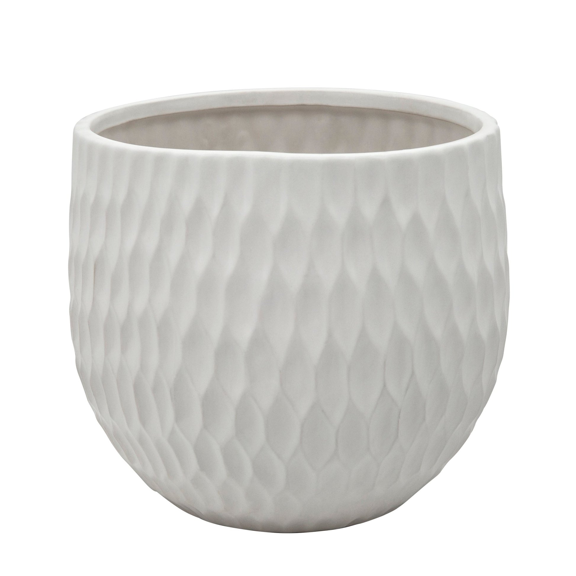 S/3 CERAMIC PLANTERS , MATTEWHITE Outdoor Planters| Sagebrook Home