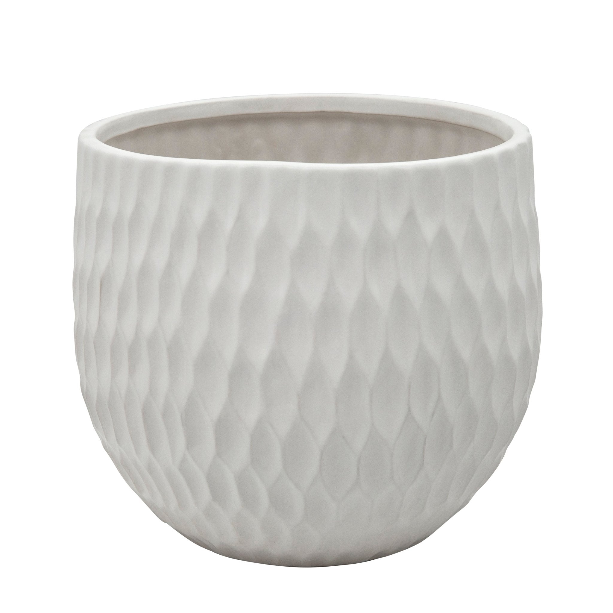 S/3 CERAMIC PLANTERS , MATTEWHITE Outdoor Planters| Sagebrook Home