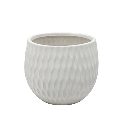S/3 CERAMIC PLANTERS , MATTEWHITE - Al Rugaib Furniture